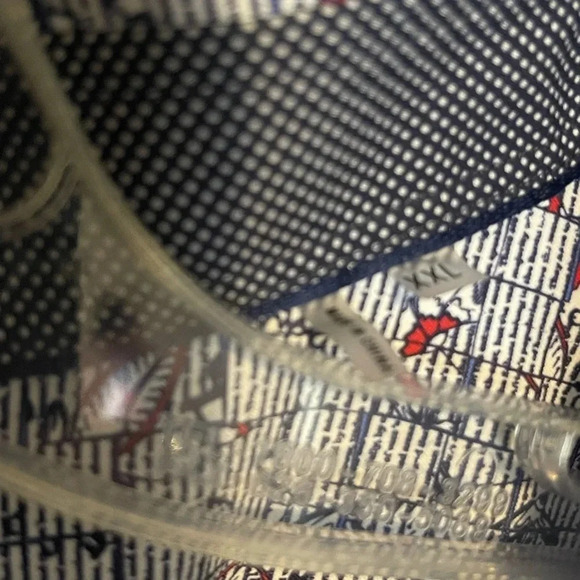 Mens Bugatchi Shaped Fit Shirt XXL 2XL White Blue Red Abstract Long Sleeve - Picture 3 of 7